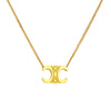 Titanium Steel Geometric Light Luxury Pendant Necklace For Women With Electroplating And Mixed Gemstone Setting