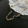 Titanium Steel Geometric Light Luxury Retro Women's Necklace With Electroplating