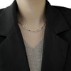 Titanium Steel Geometric Light Luxury Retro Women's Necklace With Electroplating