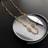 Titanium Steel Geometric Light Luxury Retro Women's Necklace With Electroplating