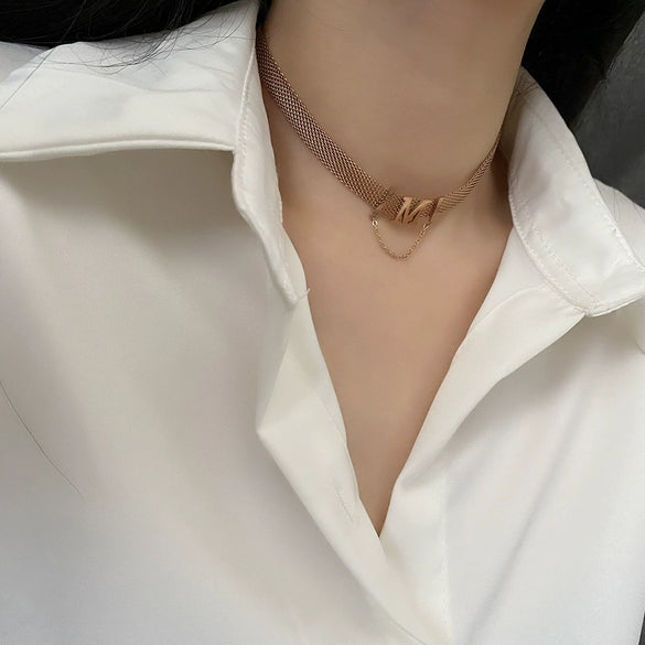 Titanium Steel Geometric Light Luxury Women's Necklace