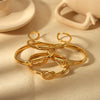 Titanium Steel Geometric Lines Electroplated Ladies Bracelet