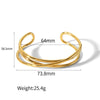 Titanium Steel Geometric Lines Electroplated Ladies Bracelet