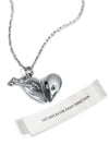 Titanium Steel Geometric Love Memorial Pendant Necklace Electroplated For Unisex