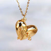 Titanium Steel Geometric Love Memorial Pendant Necklace Electroplated For Unisex