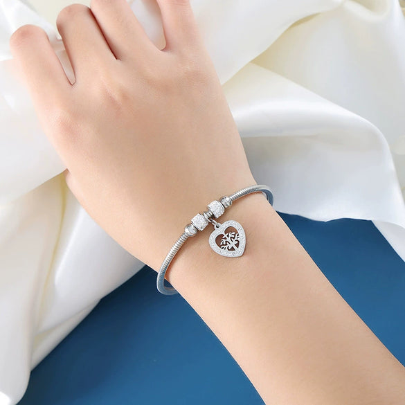 316L Stainless Steel Geometric Magnetic Pendant Bracelet Jewelry Electroplated For Women