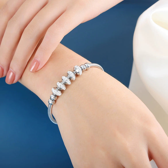 316L Stainless Steel Geometric Magnetic Pendant Bracelet Jewelry Electroplated For Women