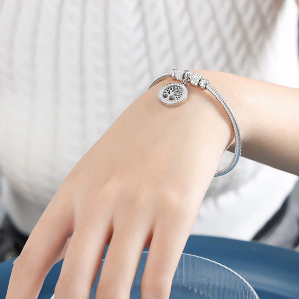 316L Stainless Steel Geometric Magnetic Pendant Bracelet Jewelry Electroplated For Women