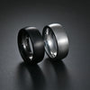 Titanium Steel Geometric Men's And Unisex Ring With Brushed Matte Finish And Electroplating