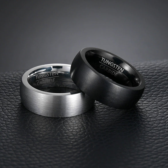 Titanium Steel Geometric Men's And Unisex Ring With Brushed Matte Finish And Electroplating