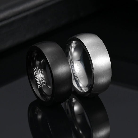 Titanium Steel Geometric Men's And Unisex Ring With Brushed Matte Finish And Electroplating