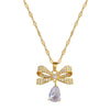 Titanium Steel Geometric Micro Inlay Women's Necklace Earrings Set With Electroplating