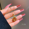 Titanium Steel Geometric Microinlaid Real Gold Diamond Women's Necklace