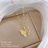 Titanium Steel Geometric Microinlaid Women's Necklace Earrings Set With Electroplating