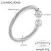 316L Stainless Steel Geometric Multilayer Line Twist Open Bracelet With Electroplating And French Retro Style