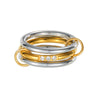 Titanium Steel Geometric Multiring Combination Women's Ring Electroplated