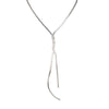 Titanium Steel Geometric Niche Necklace With Long Tassel Snake Bone Chain And Earrings Luxury Style
