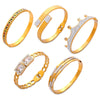 316L Stainless Steel Geometric Niche Retro Jewelry Plated 18K Gold Bracelet Inlaid With Colored Diamond