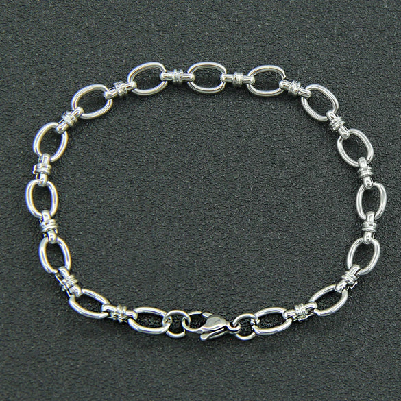 Titanium Steel Geometric Ochain Necklace Pendant For Men And Women With Simple Stitching