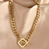 Titanium Steel Geometric Ot Buckle Hiphop Necklace With Electroplating