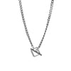 Titanium Steel Geometric Ot Buckle Hiphop Necklace With Electroplating