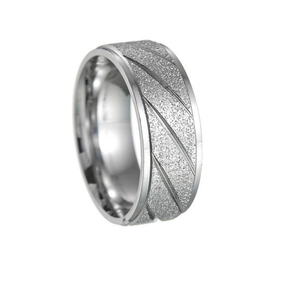 Titanium Steel Geometric Outdoor Ring For Men And Women With Electroplating Treatment