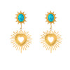 Titanium Steel Geometric Oval Retro Earrings With Electroplating Treatment