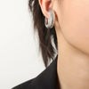 Titanium Steel Geometric Pattern Ear Clip Earrings With 18K Gold Plated Electroplating For Women