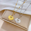 Titanium Steel Geometric Pattern Electroplated Normcore Style Cartoon Necklace For Unisex