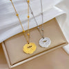 Titanium Steel Geometric Pattern Electroplated Normcore Style Cartoon Necklace For Unisex