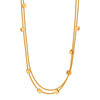 316L Stainless Steel Geometric Pattern Fashion Clip Bead Chain Double Layer Clavicle Necklace
