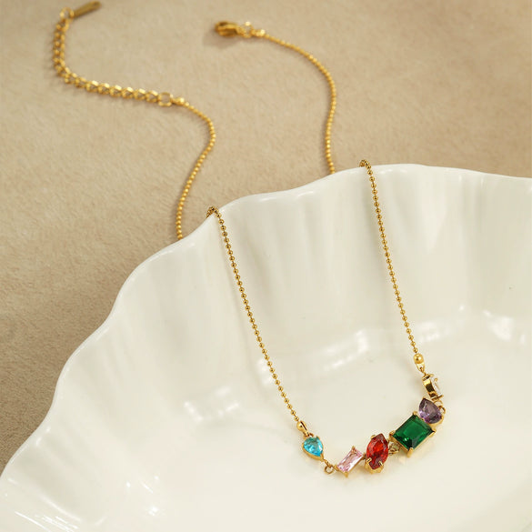 Titanium Steel Geometric Pattern Goldplated Fashion Women's Necklace