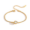 Titanium Steel Geometric Pattern Goldplated Women's Bracelet