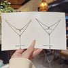 Titanium Steel Geometric Pattern Zirconia Pendant Women's Nonfading Light Luxury Simple Style Necklace