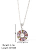 Titanium Steel Geometric Pendant Clavicle Chain Necklace For Women Electroplated Minimalist Jewelry