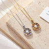 Titanium Steel Geometric Pendant Clavicle Chain Necklace For Women Electroplated Minimalist Jewelry