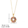 Titanium Steel Geometric Pendant Clavicle Chain Necklace For Women Electroplated Minimalist Jewelry