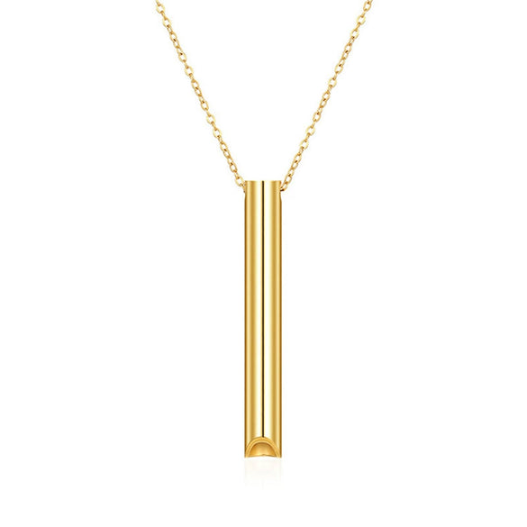Titanium Steel Geometric Pendant Necklace Electroplated Minimalist Style For Women