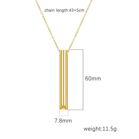 Titanium Steel Geometric Pendant Necklace Electroplated Minimalist Style For Women