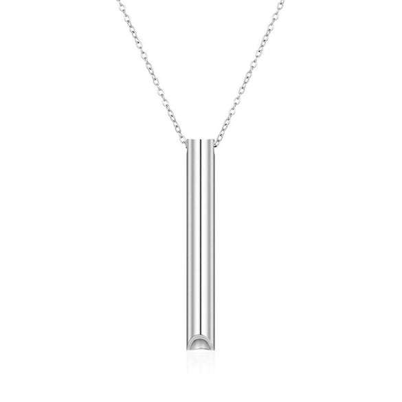 Titanium Steel Geometric Pendant Necklace Electroplated Minimalist Style For Women
