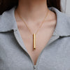 Titanium Steel Geometric Pendant Necklace Electroplated Minimalist Style For Women