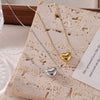 Titanium Steel Geometric Pendant Necklace For Women With Vacuum Plating Minimalist Style
