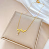 Titanium Steel Geometric Picture Style Electroplated Cartoon Necklace For Unisex
