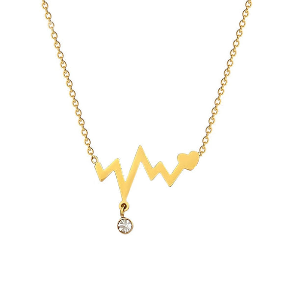Titanium Steel Geometric Picture Style Electroplated Cartoon Necklace For Unisex