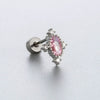 Titanium Steel Geometric Pink Zircon Ear Nails For Women
