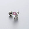 Titanium Steel Geometric Pink Zircon Ear Nails For Women