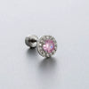 Titanium Steel Geometric Pink Zircon Ear Nails For Women