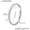 316L Stainless Steel Geometric Plain Ring Inlaid With Zircon Electroplated Bracelet Combination