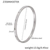 316L Stainless Steel Geometric Plain Ring Inlaid With Zircon Electroplated Bracelet Combination