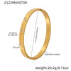 316L Stainless Steel Geometric Plain Ring Inlaid With Zircon Electroplated Bracelet Combination